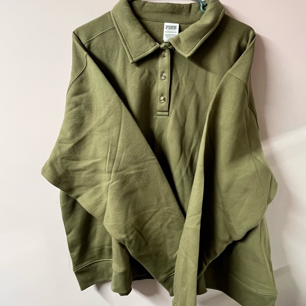 PINK Victoria's Secret Olive Sweatshirt - Picture 8 of 8